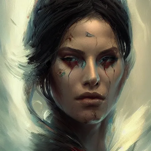 Image similar to a beautiful portrait of a death goddess by Greg Rutkowski and Raymond Swanland, Trending on Artstation, ultra realistic digital art