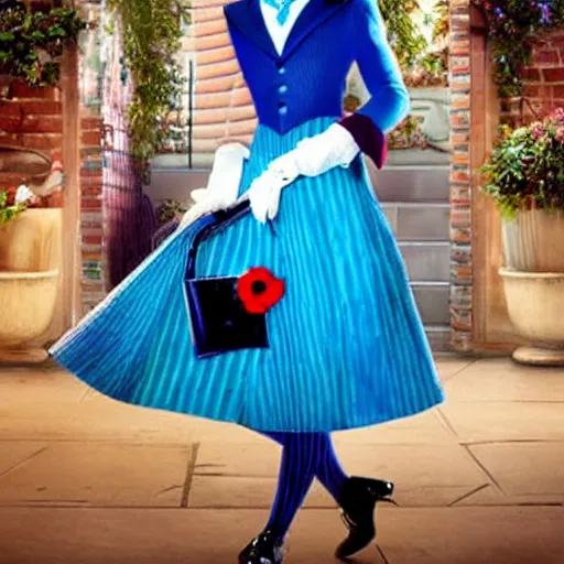 Prompt: “ kristen bell as marry poppins. ”