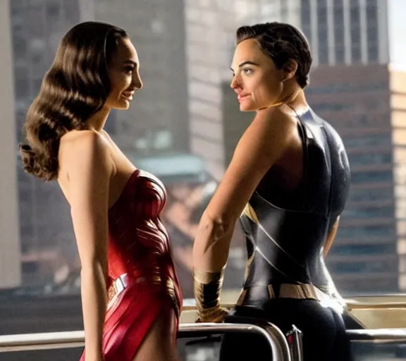 Prompt: Gal Gadot as Margot Robbie in the Wolf of Wall Street