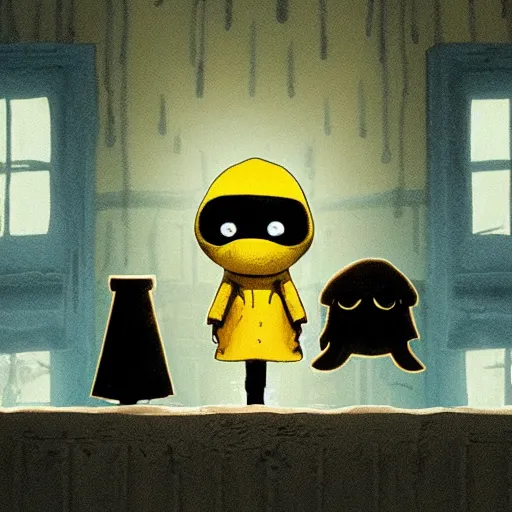 Image similar to six from little nightmares, little nightmares