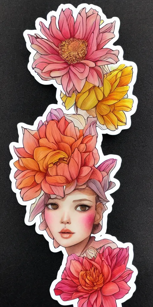 Image similar to beautiful flower, by tran nguyen, warm colors, cozy, sticker, sprite sheet