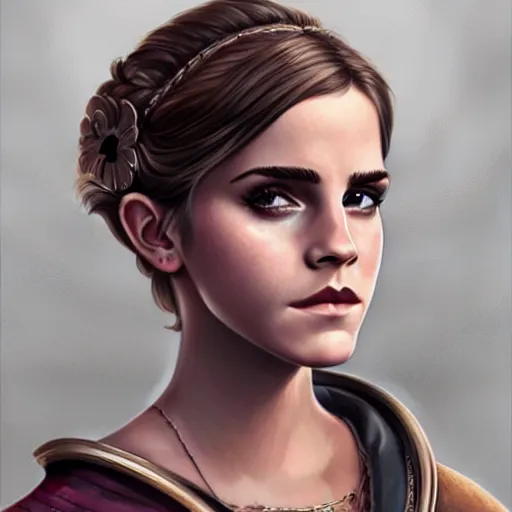 Prompt: Emma Watson as archer, cute, fantasy, intricate, elegant, highly detailed, centered, digital painting, artstation, concept art, smooth, sharp focus, illustration, art by AbyssWolf