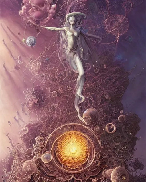 Image similar to a single floating magical wand!!!!!!!!!!, tarot card, fantasy composition made of fractals, ultra realistic, wide angle, intricate details, the fifth element artifacts, highly detailed by peter mohrbacher, hajime sorayama, wayne barlowe, boris vallejo, aaron horkey, gaston bussiere, craig mullins