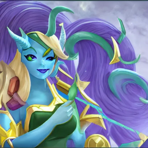 Prompt: soraka of league of legends teaches math