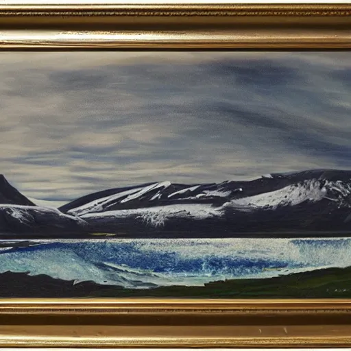 Prompt: a painting by icelandic artist Eggert Pétursson, highly detailed, 4k