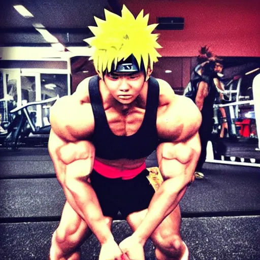 Prompt: “ bodybuilder naruto ”