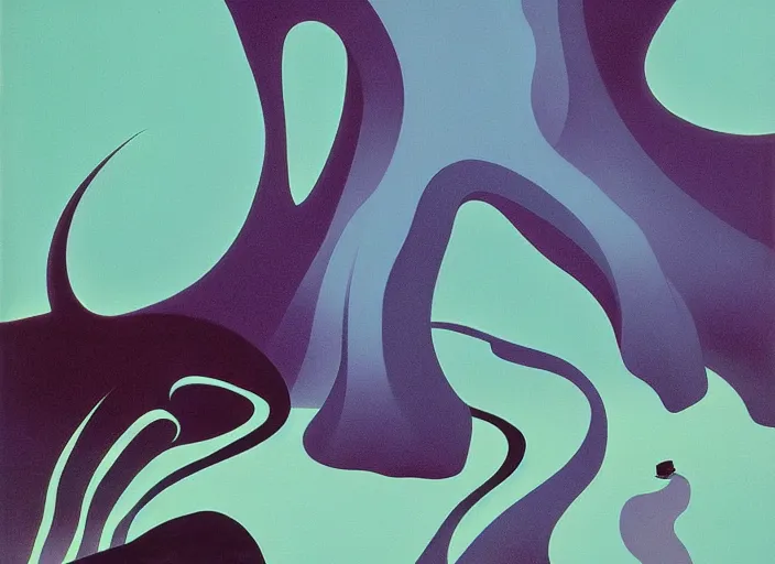 Prompt: a monster by eyvind earle, matte painting, aesthetic