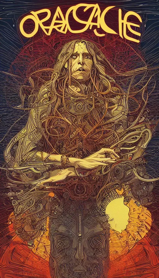 Image similar to Tha oracle, futurism, da vinci, Dan Mumford, Josan Gonzalez