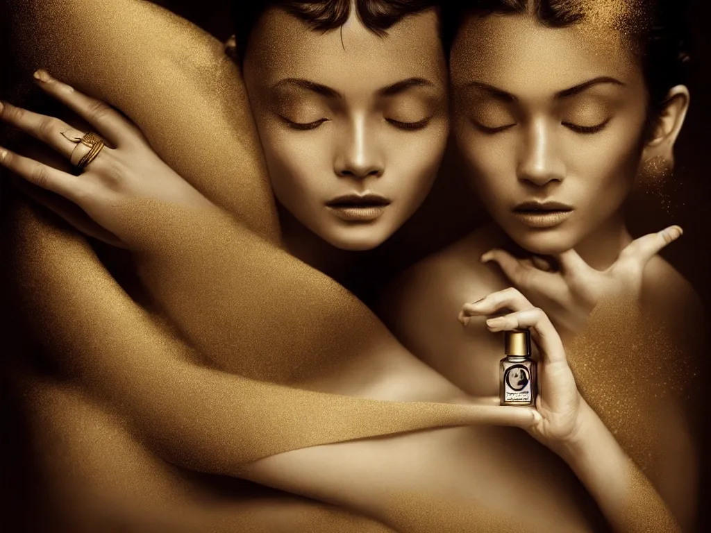 Image similar to fragrance advertising campaign by gregory colbert, highly detailed