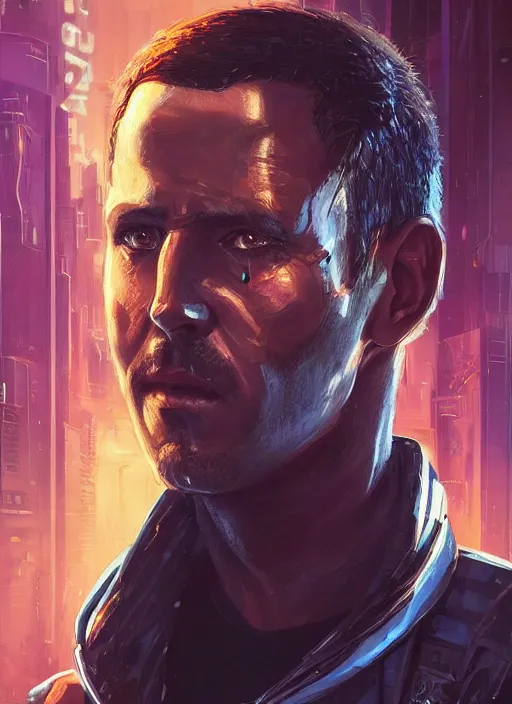 Prompt: cyberpunk space pilot character ( blade runner 2 0 4 9, dystopian, cyberpunk 2 0 7 7 character design ). attractive face. portrait by james gurney and laurie greasley, oil on canvas. cinematic composition, hyper realism, realistic proportions, anatomy, dramatic lighting, photorealistic, high detail, 4 k
