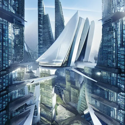 Image similar to futuristic city designed by Snøhetta