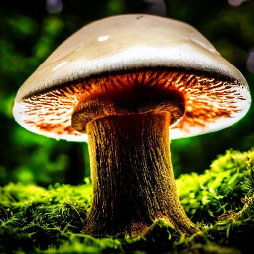 Image similar to photo of a cybernetic mushroom