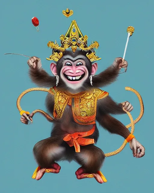 Image similar to the laughing monkey king