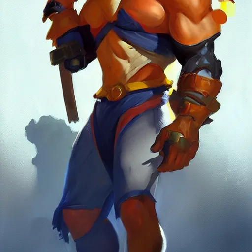 Prompt: greg manchess portrait painting of he - man as overwatch character, medium shot, asymmetrical, profile picture, organic painting, sunny day, matte painting, bold shapes, hard edges, street art, trending on artstation, by huang guangjian and gil elvgren and sachin teng