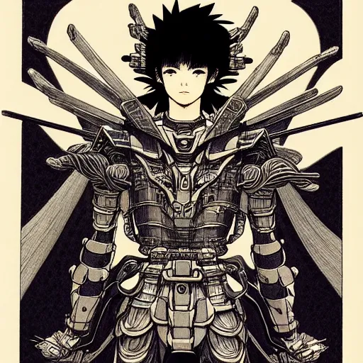 Prompt: prompt: human Fragile looking character portrait face drawn by Takato Yamamoto, modernistic looking armor with wild hairstyle, inspired by Evangeleon and Gundam anime, 3d render 8k, intricate detail, intricate ink and gouache painting detail, manga and anime 1990 high detail, manga 1990