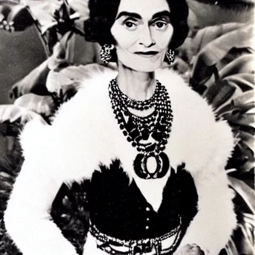 Prompt: coco chanel as coconut