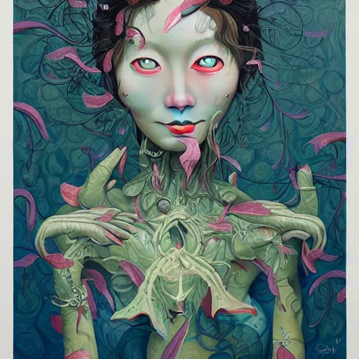 Image similar to painting of a woman by rik oostenbroek, james jean, amy sol