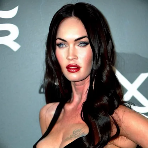 Image similar to close up of megan fox as a fox