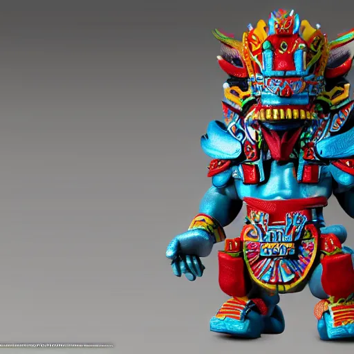 Image similar to close up, 3 d toy aztec gods as funco toy, octane 8 k render, studio lighting, artstation