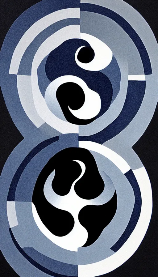 Image similar to Abstract representation of ying Yang concept, by Steve Argyle