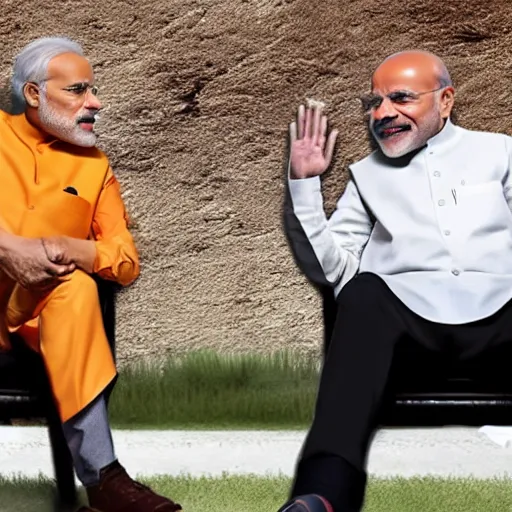 Image similar to narendra modi and walter white discussing about meth, 8 k
