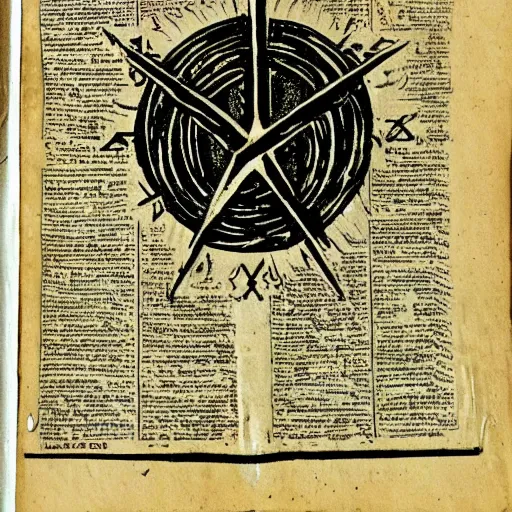 Image similar to magic fire iconography old book vintage bible occult rune sketch alchemy ink