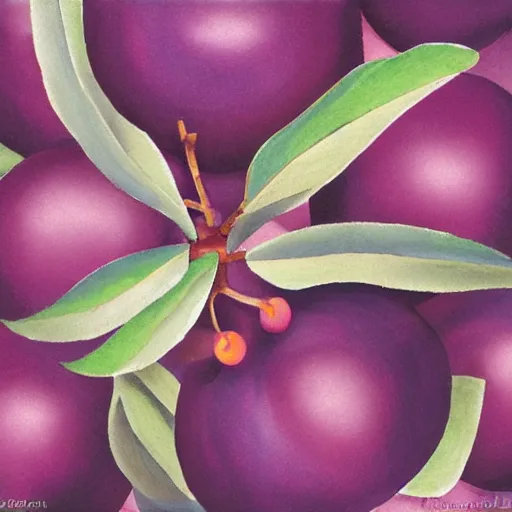 Image similar to artistic rendition of a plum