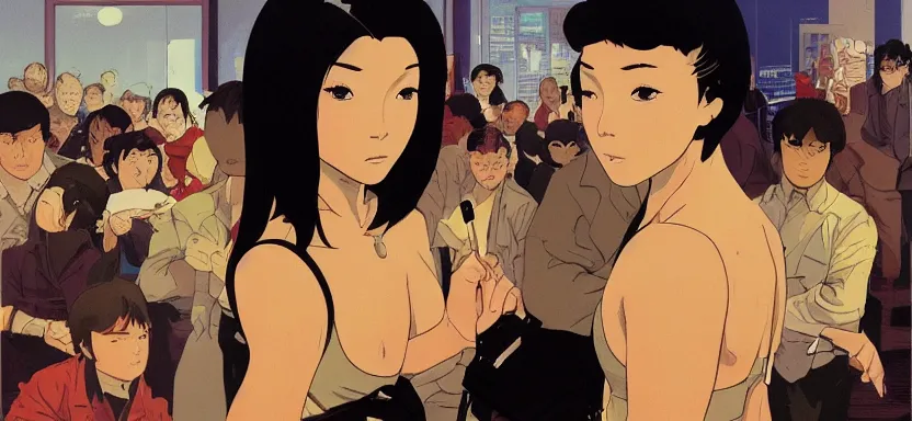 Prompt: a bomb explodes in an office, digital painting masterpiece, by ilya kuvshinov, by frank frazetta, by mœbius, by reiq, by hayao miyazaki, intricate detail, beautiful brush strokes, advanced lighting technology, 4 k wallpaper, interesting character design, stylized yet realistic anatomy and faces, inspired by kill bill animated scene