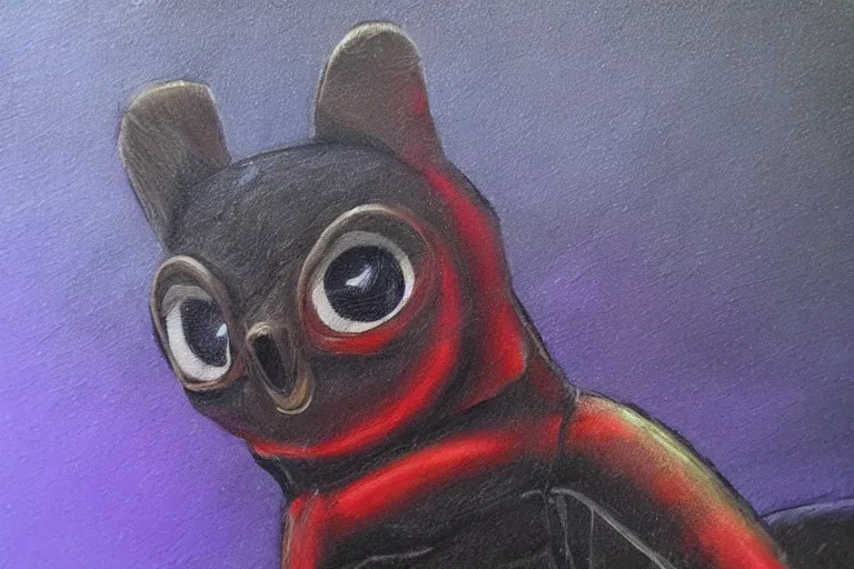 Prompt: indestructible loris, art by eva widermann and david a. cherry, trending on artstation, dark atmospheric lighting low angle view unreal engine 5, crayon art, infrared, fantasy artist, pixar