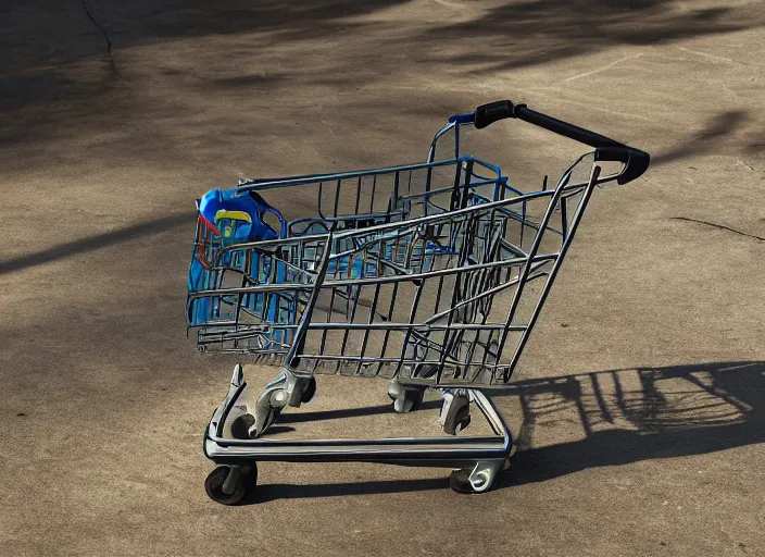 Prompt: gamer shopping cart, high resolution, high detail, 8 k