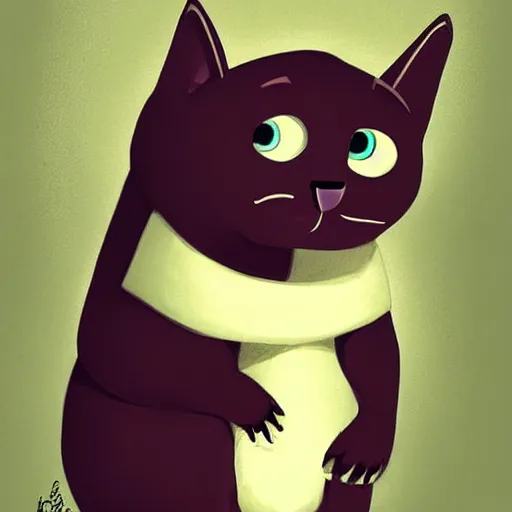 Image similar to cat by pixar style, cute, illustration, digital art, concept art, most winning awards