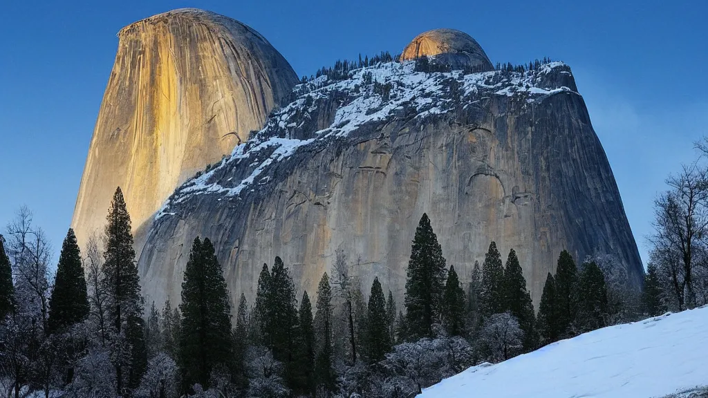 Prompt: Yosemite national park by Bob Ross