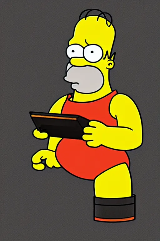 Image similar to homer simpson glowing, beautiful, highly detailed, digital art, sharp focus, trending on art station