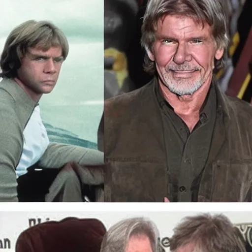 Image similar to mark hamill mixed with harrison ford