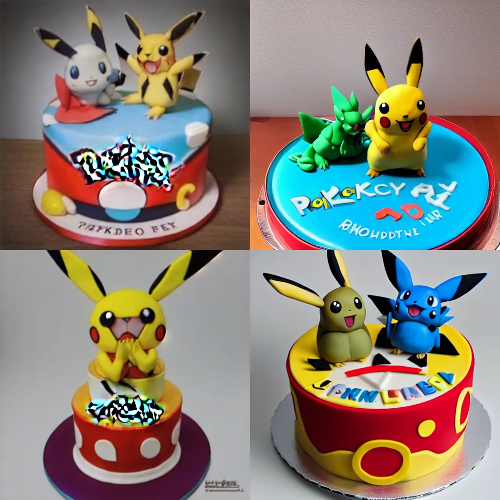 Prompt: pokemon cake, studio lighting