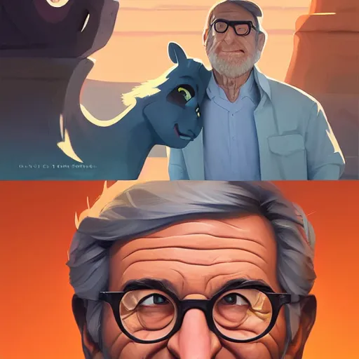 Image similar to face icon stylized minimalist steven spielberg, loftis, cory behance hd by jesper ejsing, by rhads, makoto shinkai and lois van baarle, ilya kuvshinov, rossdraws global illumination