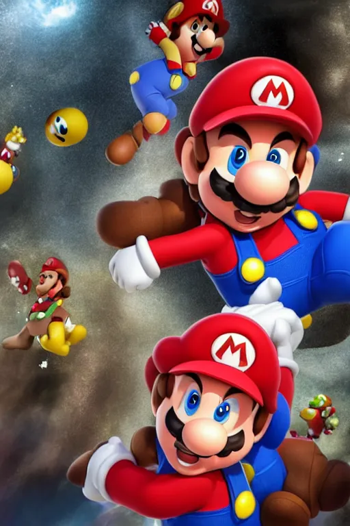 Prompt: a movie still of chris pratt as mario, highly detailed, studio lighting