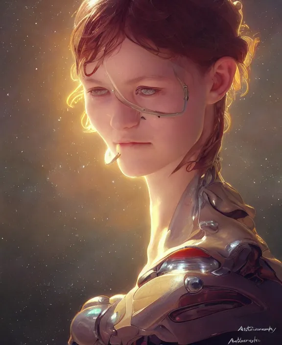 Image similar to simplicity, portrait of a adorable childlike alien insect, milky way environment, ultra realistic, concept art, intricate details, cheerful, highly detailed, photorealistic, octane render, 8 k, unreal engine. art by artgerm and greg rutkowski and alphonse mucha