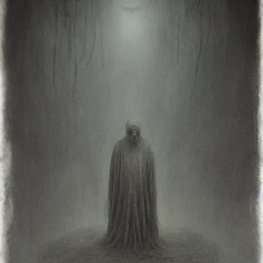 Prompt: elder demons from the abyss in a misty fog, by emil melmoth, by beksinski, cinematic