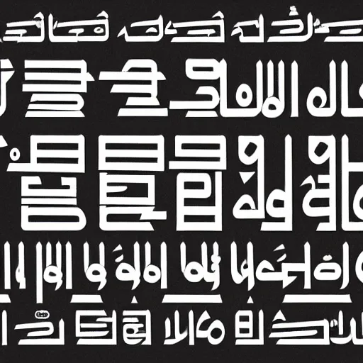 Prompt: hangul - arabic fusion script