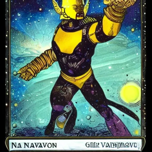 Prompt: navigator the cosmic warrior