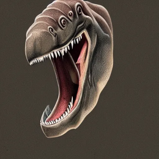 Image similar to modern twitter paleoart of a tyrannosaurus, digital art