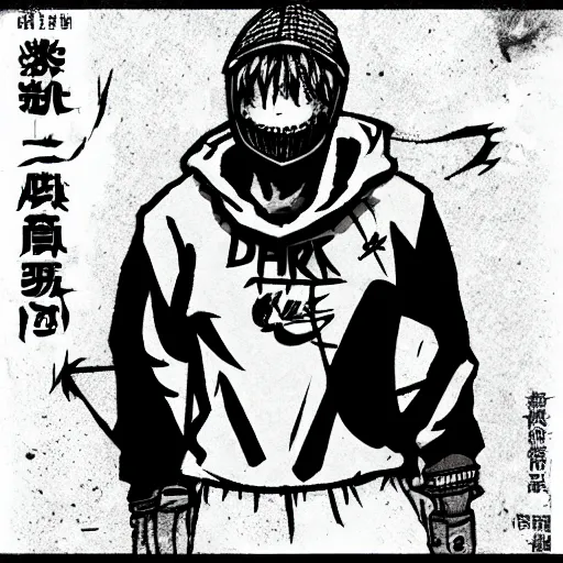 Image similar to nike campaign in the style of dorohedoro