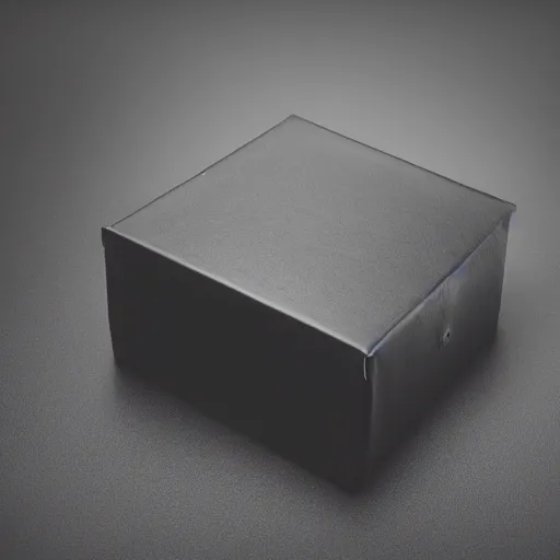 Prompt: a black box on a black background