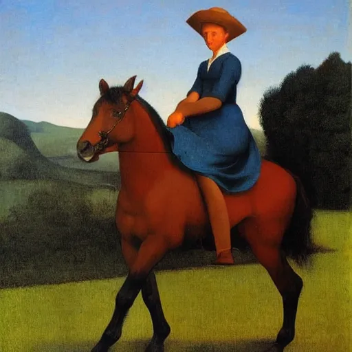 Image similar to a horse-training-show by Raphael, Hopper, and Rene Magritte. detailed, romantic, enchanting, trending on artstation.