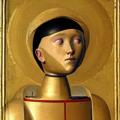 Image similar to a portrait of a robot by fra angelico