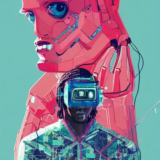 Image similar to a portrait of kawhi leonard as an android robot in a scenic environment by conrad roset, hyperdetailed, cyberpunk, cool, cybernetically enhanced, trending on artstation