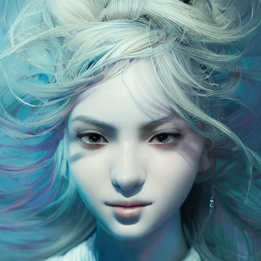Prompt: the portrait of a blueberry that resembles an absurdly beautiful, graceful, elegant girl, an ultrafine hyperdetailed illustration by kim jung gi, irakli nadar, intricate linework, bright colors, octopath traveler, final fantasy, unreal engine 5 highly rendered, global illumination, radiant light, detailed and intricate environment