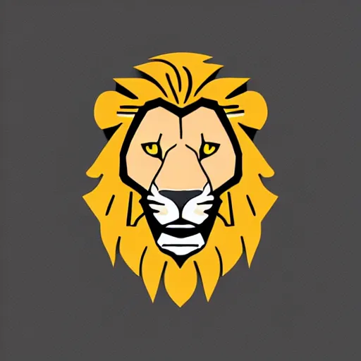 Image similar to lion vectorized, 4k