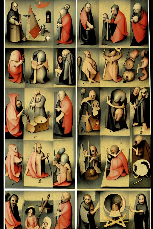 Image similar to hieronymus bosch sprite sheet